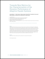Towards new metrics for the characterisation of the dynamic performance of adaptive façade systems